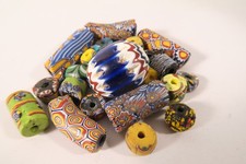 lot 22 alte Glasperlen Millefiori  Chevron HP62 old beads African Trade Perles