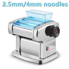 Elektrische Nudelmaschine Edelstahl-Teigausrollmaschine 2.5mm/4mm Pasta Maker DE