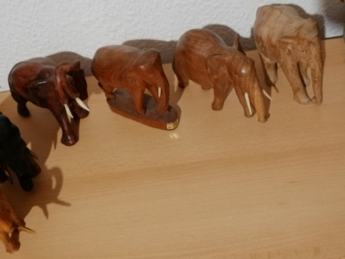 Elefanten aus holz deko - x,