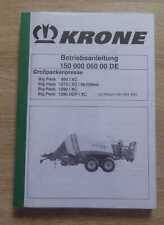 Krone Großpackenpresse Big Pack 890 + 1270 + 1290 Bedienungsanleitung