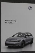 VW Golf VIII Variant "Sep. 2020" Betriebsanleitung Ohne Einträge "UNBENUTZT"