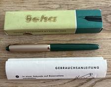 Geha Patronen Schülfüller mit Reserve Tank 703 MK grün/gold Original Karton Anl