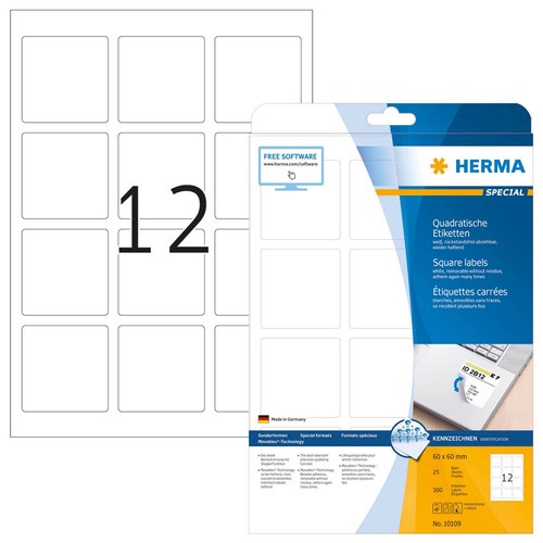 Herma etiketten 10109 weiß - etiketten,