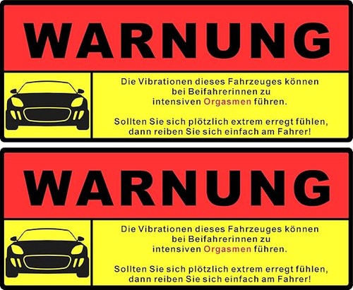 Funsticker achtung vibration - funsticker,