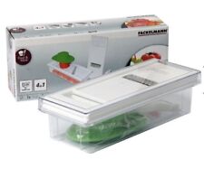 Fackelmann Gemüseschneider Obstschneider Gemüsehobel Schäler weiß 3 in 1 Reibe