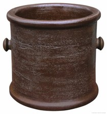 KERAZO Blumentopf Pflanzgefäß Pflanzkübel Hartenstein BRAUN 32x31cm frostfest