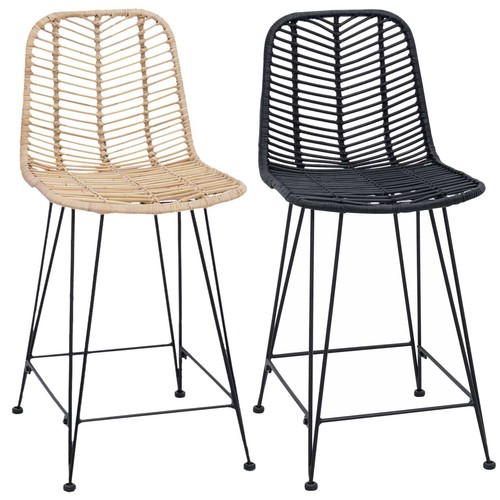 2er set barstuhl rattan - 2er,
