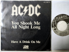 AC/DC***7" Single - You Shook Me All Night Long / Have A Drink On Me*1980***VG