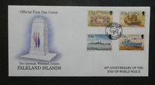 FDC Falklandinseln " 50th ANNIVERSARY OF THE END OF WORLD WAR II " 1995