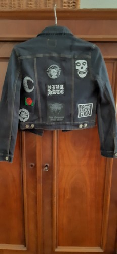 Schwarze jeansjacke mädchen - schwarze,