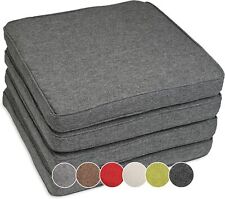 4er Set Stuhlkissen wasserdicht UV-lichtecht Auflage für Stühle Bänke Sitzkissen