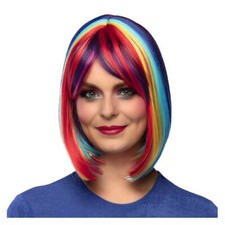 Long Bob Perücke bunt Damen