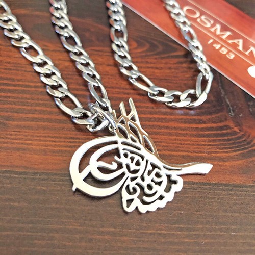 Tugra kette edelstahl ayyildiz - edelstahl,