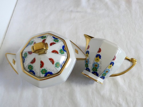 Art déco milch und zuckerset - art,