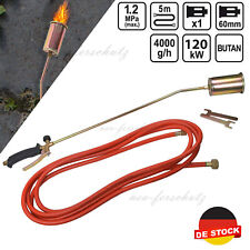 120KW Unkrautvernichter Abflammgerät Anwärmbrenner Gasbrenner Gasschlauch 86cm