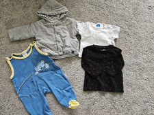 Baby Set Strampler Shirt Jacke Größe 56 Blau