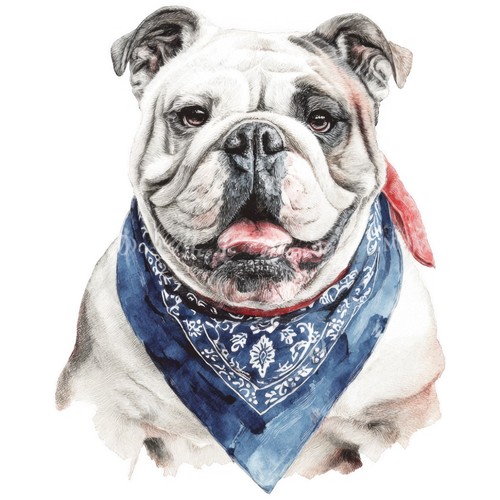 Sticker bulldogge - 4x,