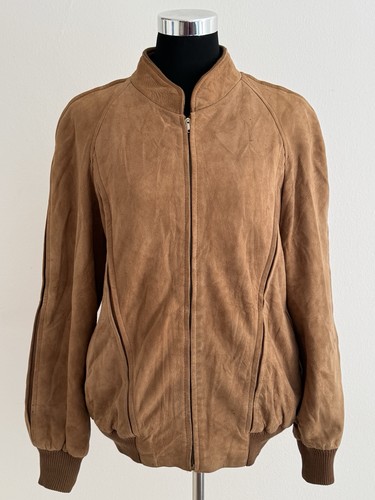Vintage wildleder bomberjacke - vintage,