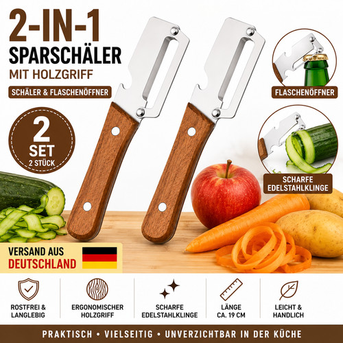 2er set sparschäler edelstahl - 2er,