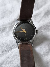 Alte Junghans Armbanduhr 15 Jewels 50er Jahre J93S1  Schwarz Mechanisch Vintage 