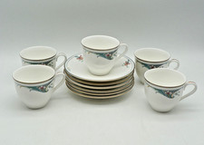 5 Kaffeetassen mit Untertassen von Nagel Porzellan Venezia