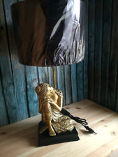 Tischleuchte Tischlampe Buddah Asien Lampe Deko Nachttischlampe gold 6LMC0062