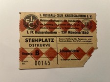 Eintrittskarte Ticket Bundesliga 66/67 Kaiserslautern - 1860 München