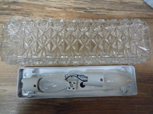 Vintage glas wandleuchte - glas, 70er