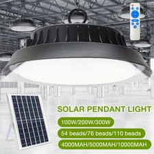Solar Hängelampe LED Pendelleuchte Solarlampe Industrie mit Fernbedienung Garten