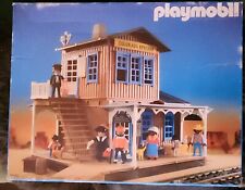 Seltenes Playmobil 3770 Westernbahnhof Set Figuren  100% komplett  im Karton