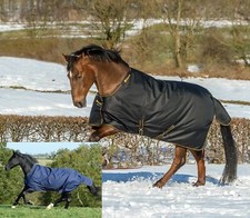 Bucas Irish Turnout Medium 150g Regendecke WinterdeckeNavy + Black 125-165