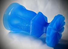 Fußbecher Sockelbecher Pokal Alabasterglas- Biedermeier Opalglas Böhmen 19 Jh