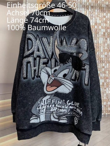 Bugs bunny glitzer pullover - bunny,