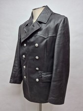 Vintage Polizei Lederjacke Gr