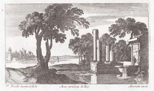 ancient Roman ruins fountain