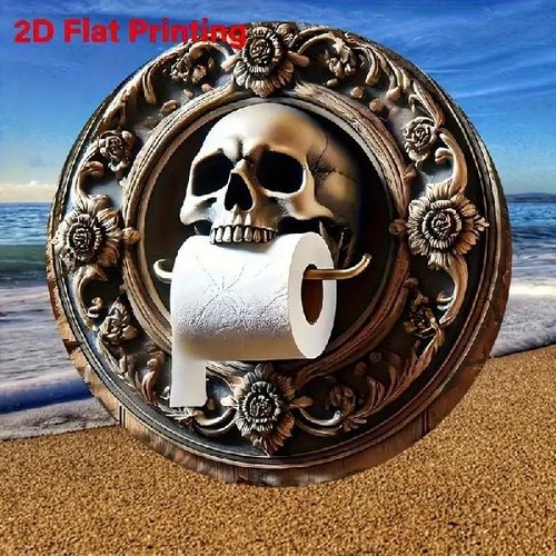 Blechschild rund skull - blechschild,