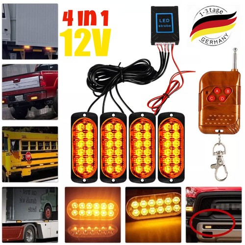 4stk gelb 12led auto - 4stk,
