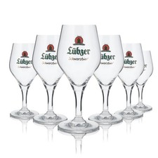 6x Lübzer Glas 0,3l Bierglas Gran Cru Pokal Schwarzbier Gläser Set Brauerei