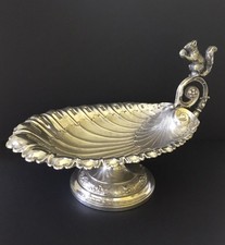 Albert Köhler Wien WMF Schale Eichhörnchen versilbert Jugendstil Nussschale