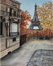 Paris Gemälde Herbst In Paris