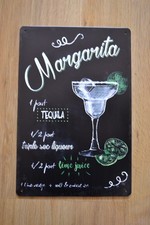 MARGARITA COCTAIL Blechschild - Retro - Vintage - Werbeschild - Deko
