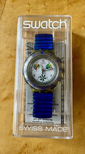 Swatch aqua chrono - mit, box