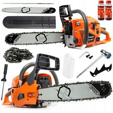 DEMON Benzin Kettensäge 3,4 PS Motorsäge Motorkettensäge Kettensägen + 2x Öl