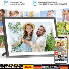 Digitaler Bilderrahmen 10.1 Zoll WLAN mit 32GB Speicher 1280 * 800 IPS HD Uhale
