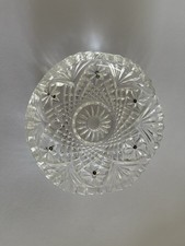 Kristall Tropfschale 85mm verziert 5 pins für Lüster Behang   coupelle lustre