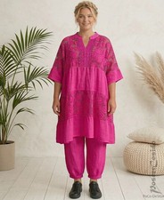 LAGENLOOK Leinen-Spitze-Look