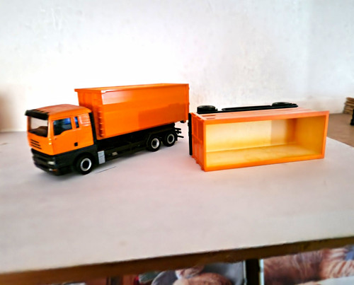 Herpa lkw mit anhänger - herpa, 1:87