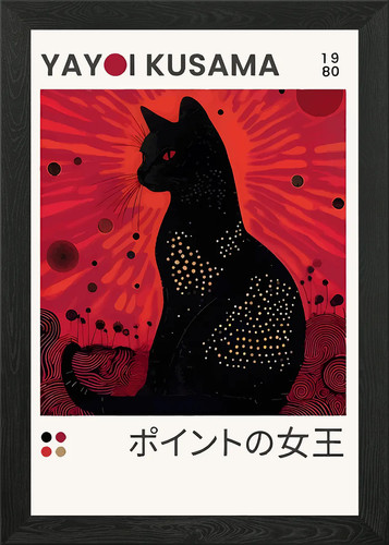 Yayoi kusama schwarze - schwarze, katze