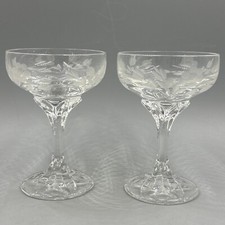 2x Villeroy & Boch Anemone Cocktail Schleckgläser Bleikristall Floral Gläser