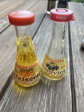 Slivovitz Miniatur Flaschen - Pflaume leer, Birnenlikör befüllt
